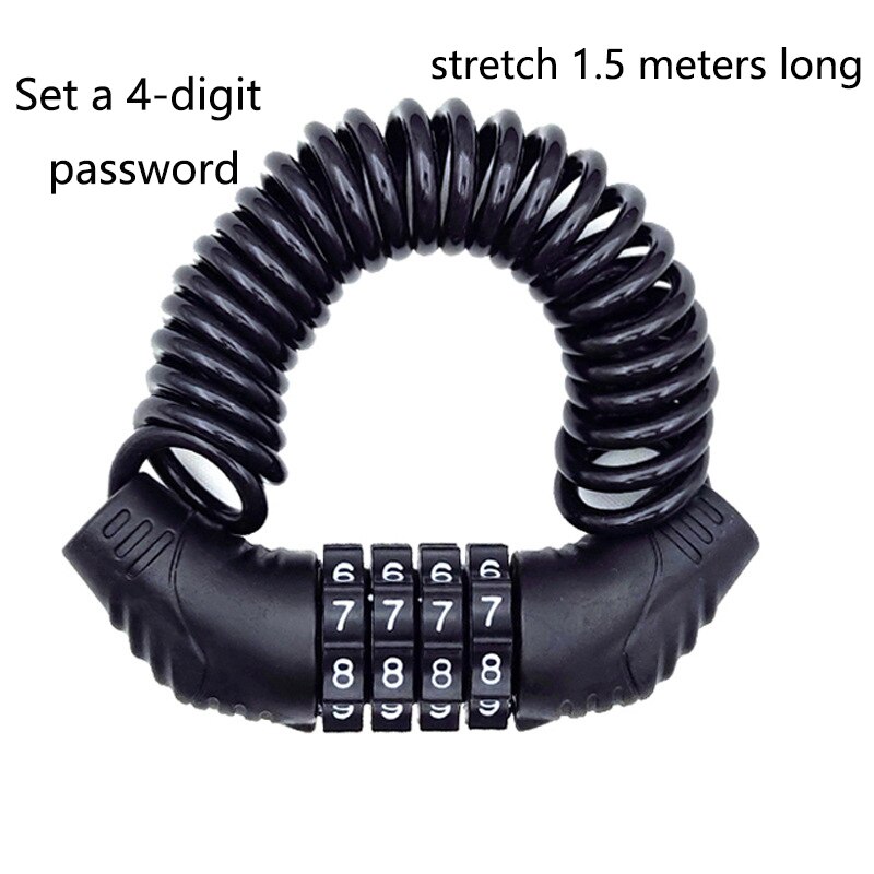 Cable Lock Flexible - Cadeado Portátil de Combinação de 4