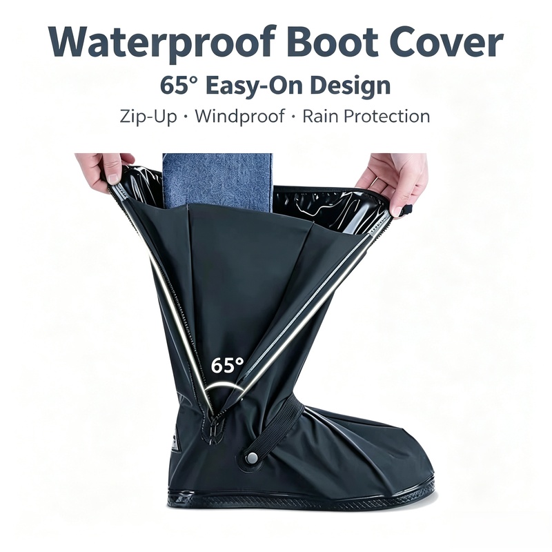 Cycling Commute In Rain - Capas Refletivas para Botas de Chuva