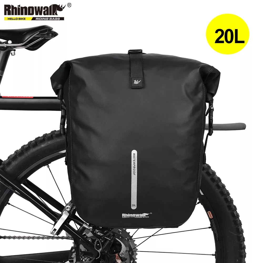 Panniers Waterproof Rear - Rhinowalk-Waterproof Bicicleta Pannier Mochila, Tronco Bag,