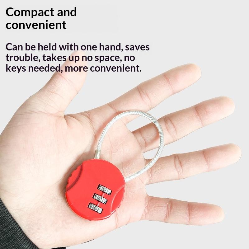 Cadeado de combinação com 3 dí - Cable Lock Flexible avaliação e preço