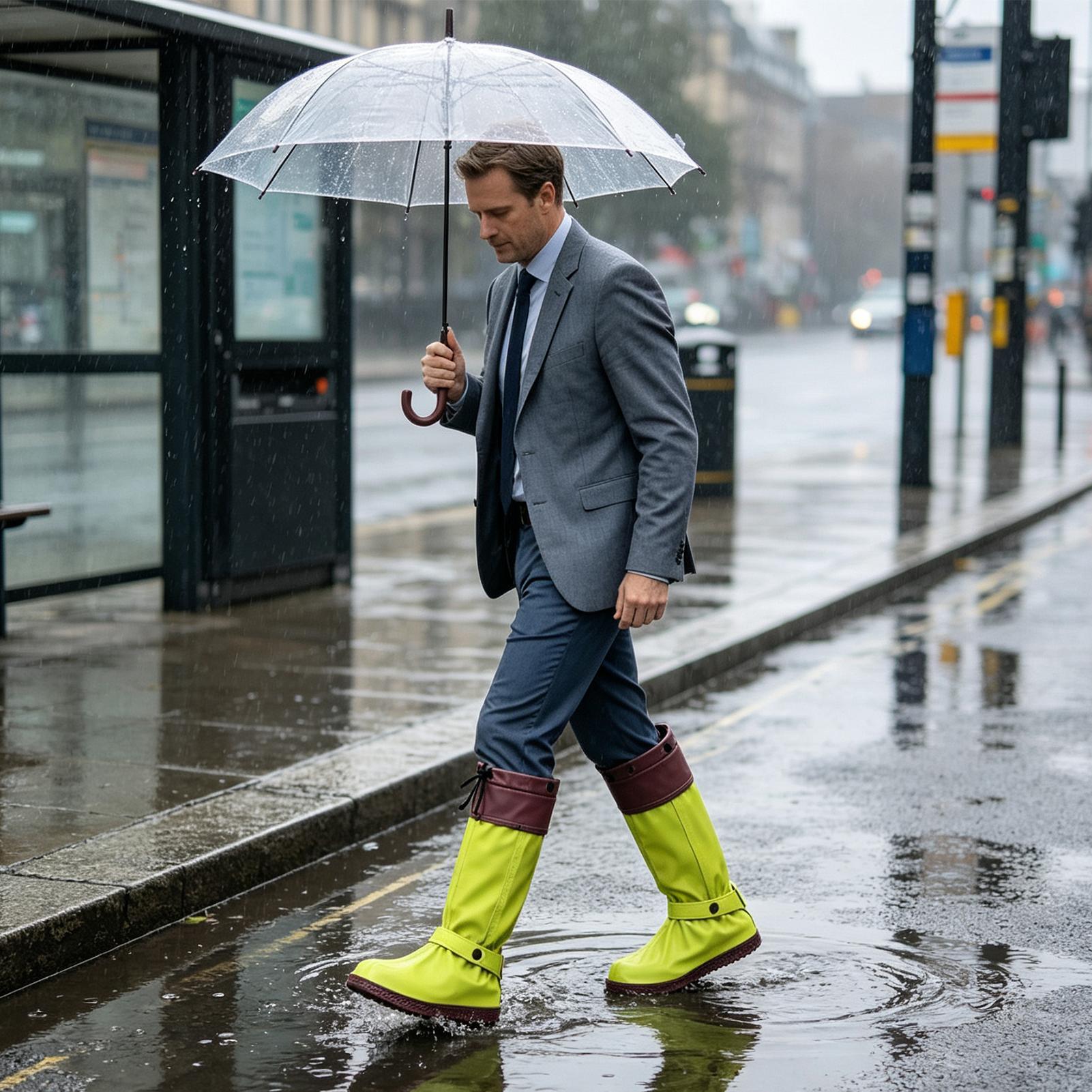 Capas para botas de chuva com  - Cycling Commute In Rain avaliação e preço