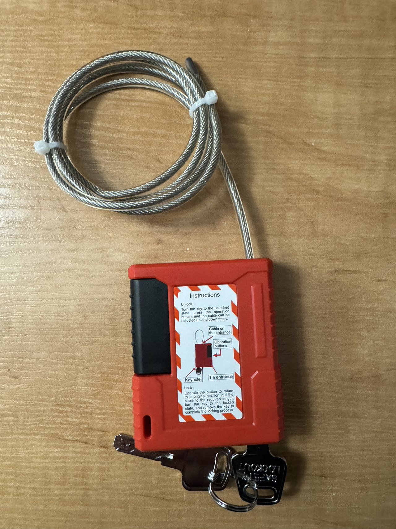 4mm de diâmetro do cabo 1m de  - Cable Lock Flexible avaliação e preço